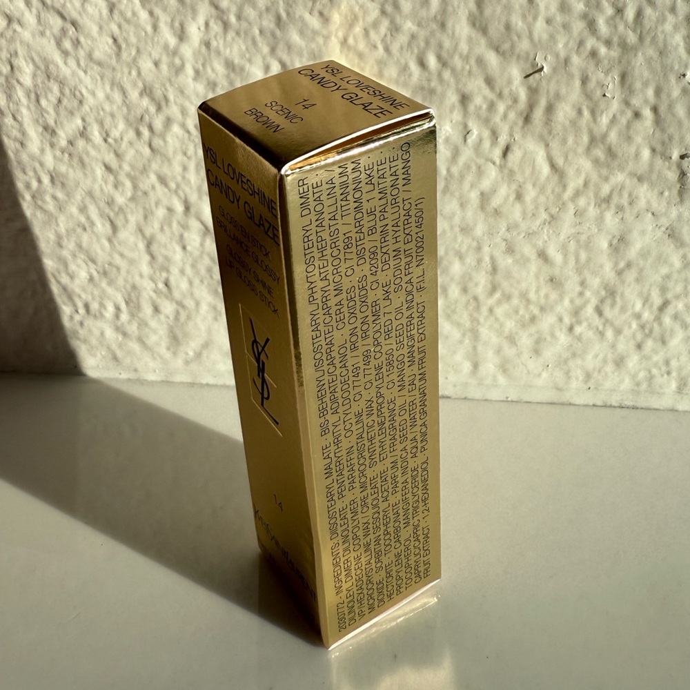 YSL Candy Glaze Lip Gloss Stick Color 14 Scenic Brown - Picture 7 of 12